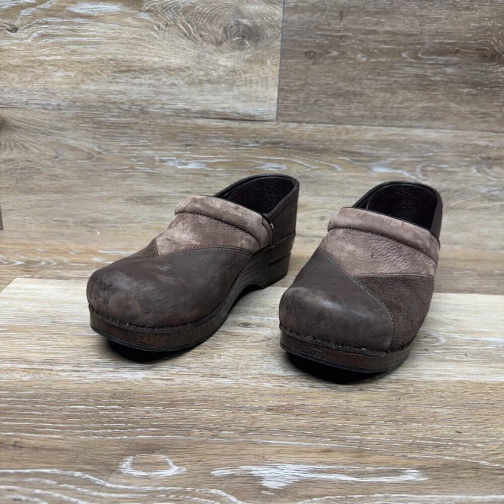 Dansko Patchwork Professional Brown Leather Clog … - image 1
